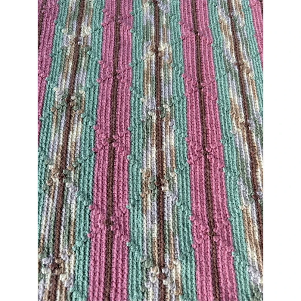 ESTATE SALE~Handmade CROCHET Vintage Afghan Blanket Throw 63